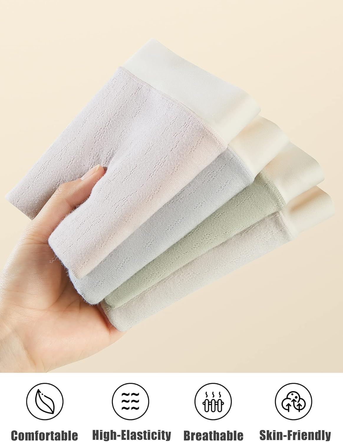 KEOYA Women'S over Bump High Waisted Maternity Underwear Cotton Stretch Pregnancy Panties Full Coverage Soft Briefs 3 Pack image number 2