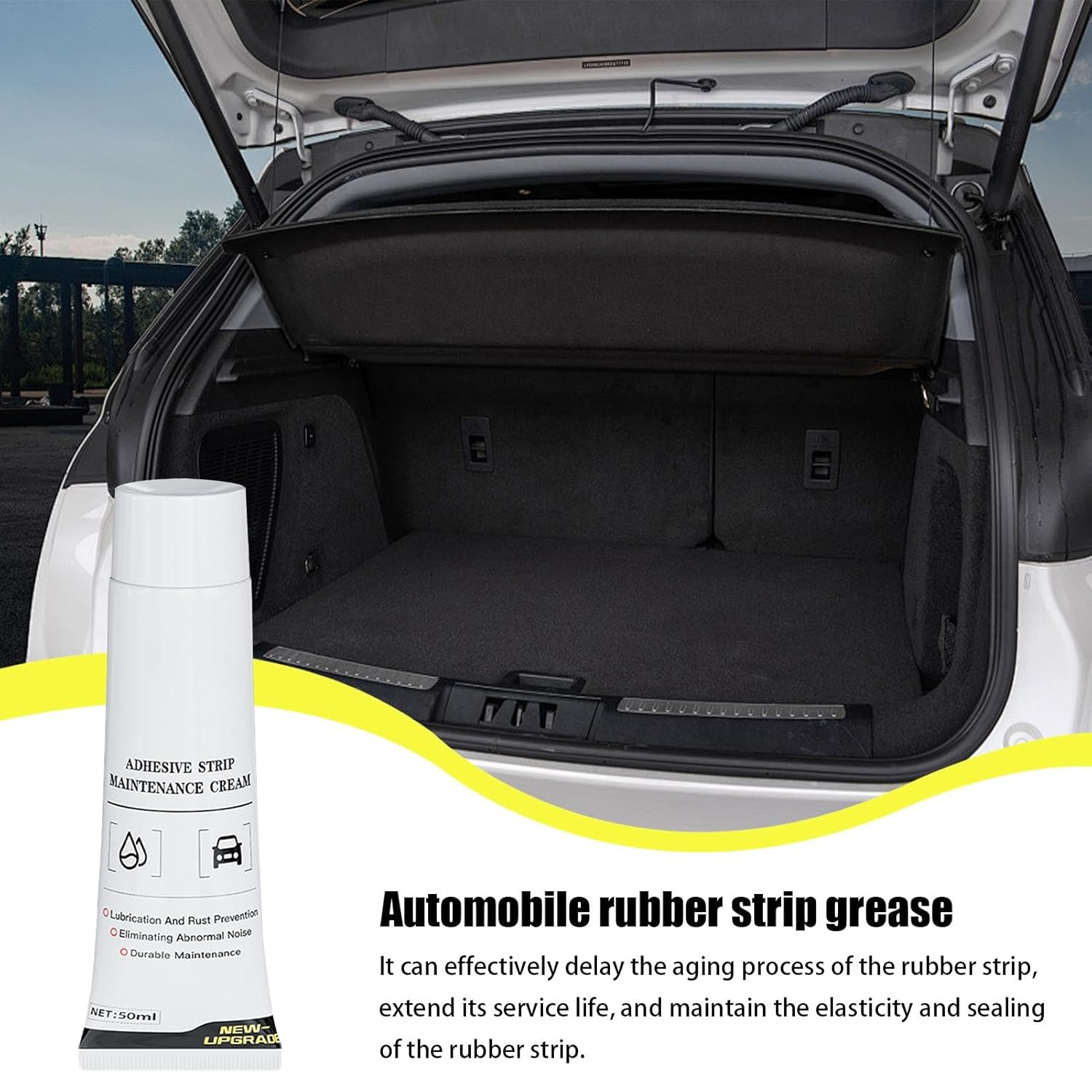 Silicone Lube Automotive - Car Rubber Strip Grease, Multifunctional Lubricating Grease for Long-Lasting Protection, 50Ml image number 6