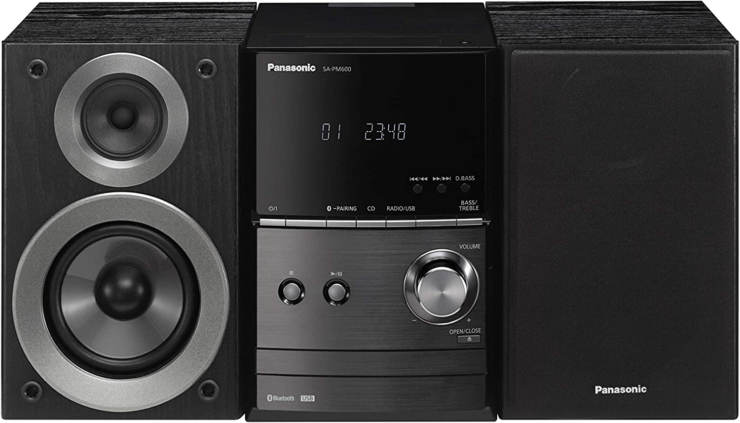 Panasonic 40W CD Micro Hi-Fi System with FM Radio and Bluetooth (SC-PM600GN-K) image number 4