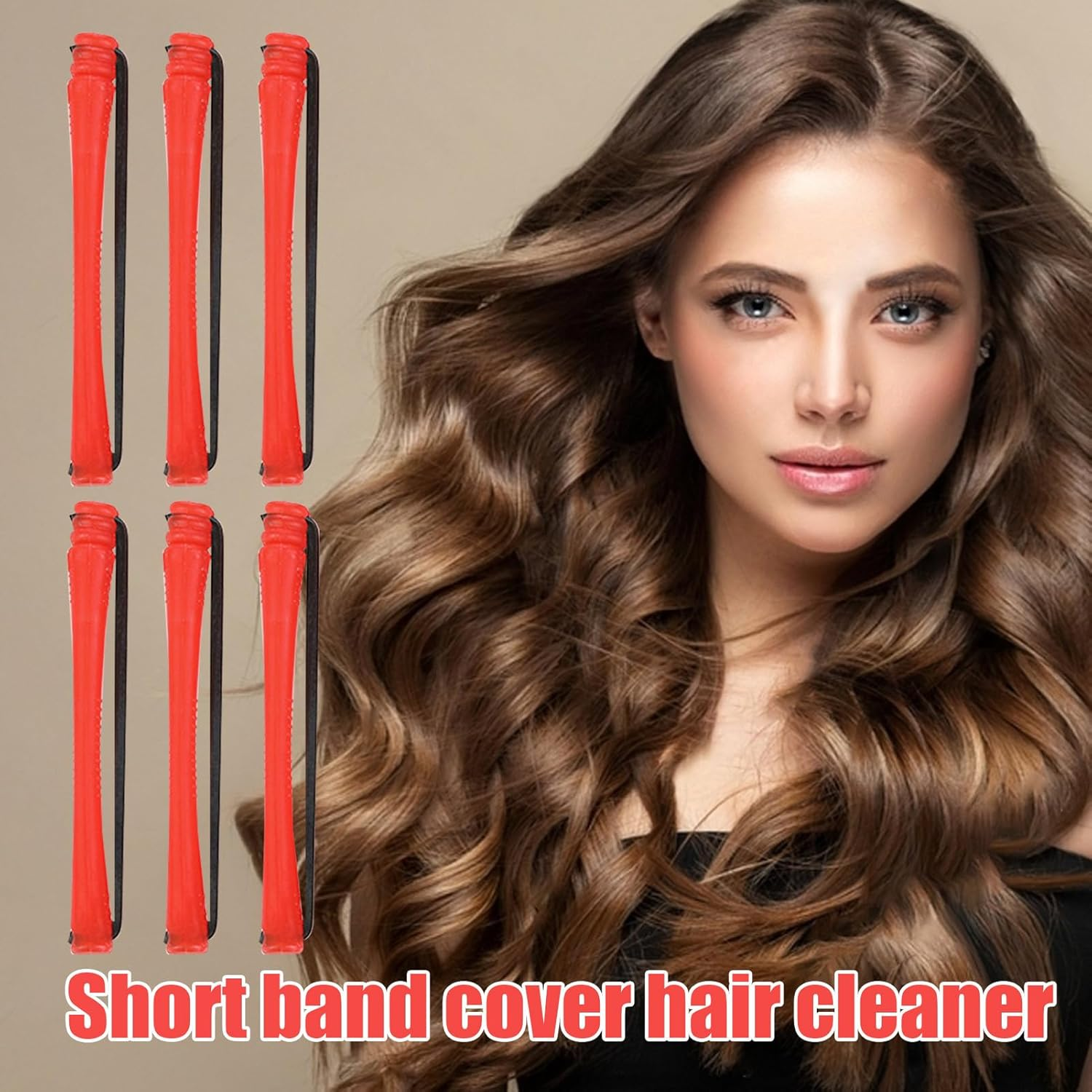 Kezvmhy Heatless Curling Rod, Hair Curler for Women, 12X Curling Wand with Anti-Slip Bands, Heatless Tool, Portable Styler for Home and Travel - Red image number 5