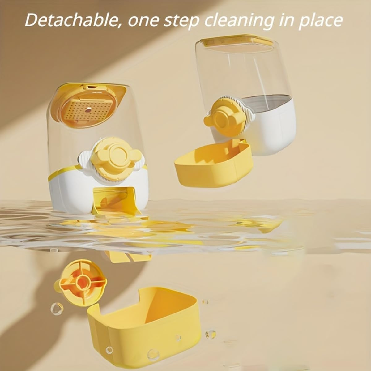 AIMALL Large Capacity Pet Feeder, Gravity-Driven Food Dispenser for Dogs and Cats, Cage-Mountable with 45&deg; Tilt - Blue-Waterer image number 2