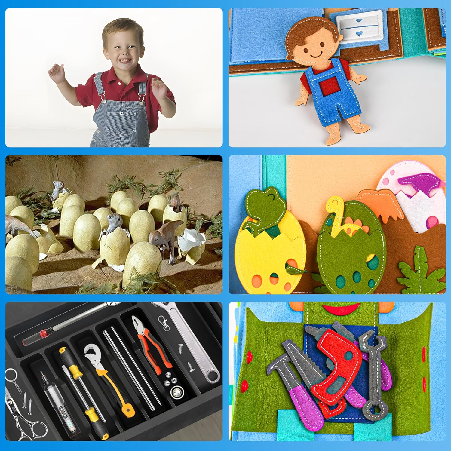 Busy Board, Toddler Travel Toys, Quiet Book, Sensory Toys for Toddlers 2 3 4, Montessori Toys for Toddler Activities Board, Educational Toys for 2 Year Old Girls Boys Gift image number 2