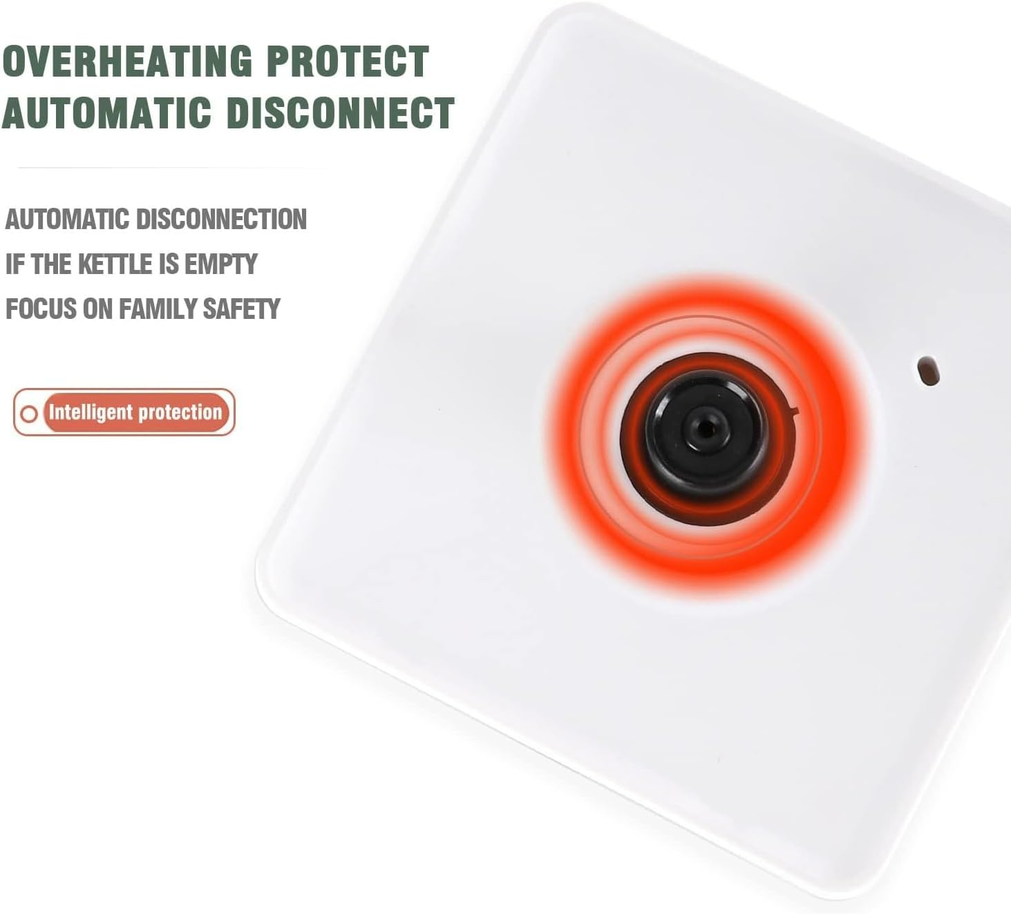 Gooseneck Electric Kettle 0.8L,304 Stainless Steel for Pour-Over Coffee & Tea, 1000W Rapid Heating, Leak-Proof Design, Auto Shutoff Anti-Dry Protection, Wood Handle (White) - White image number 3