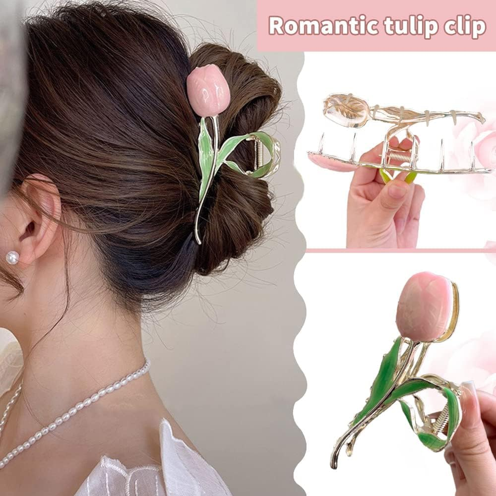 Rose Hair Clips Large Non-Slip Hair Clips Strong Hold Hair Accessories for Women Girls Hair Clips