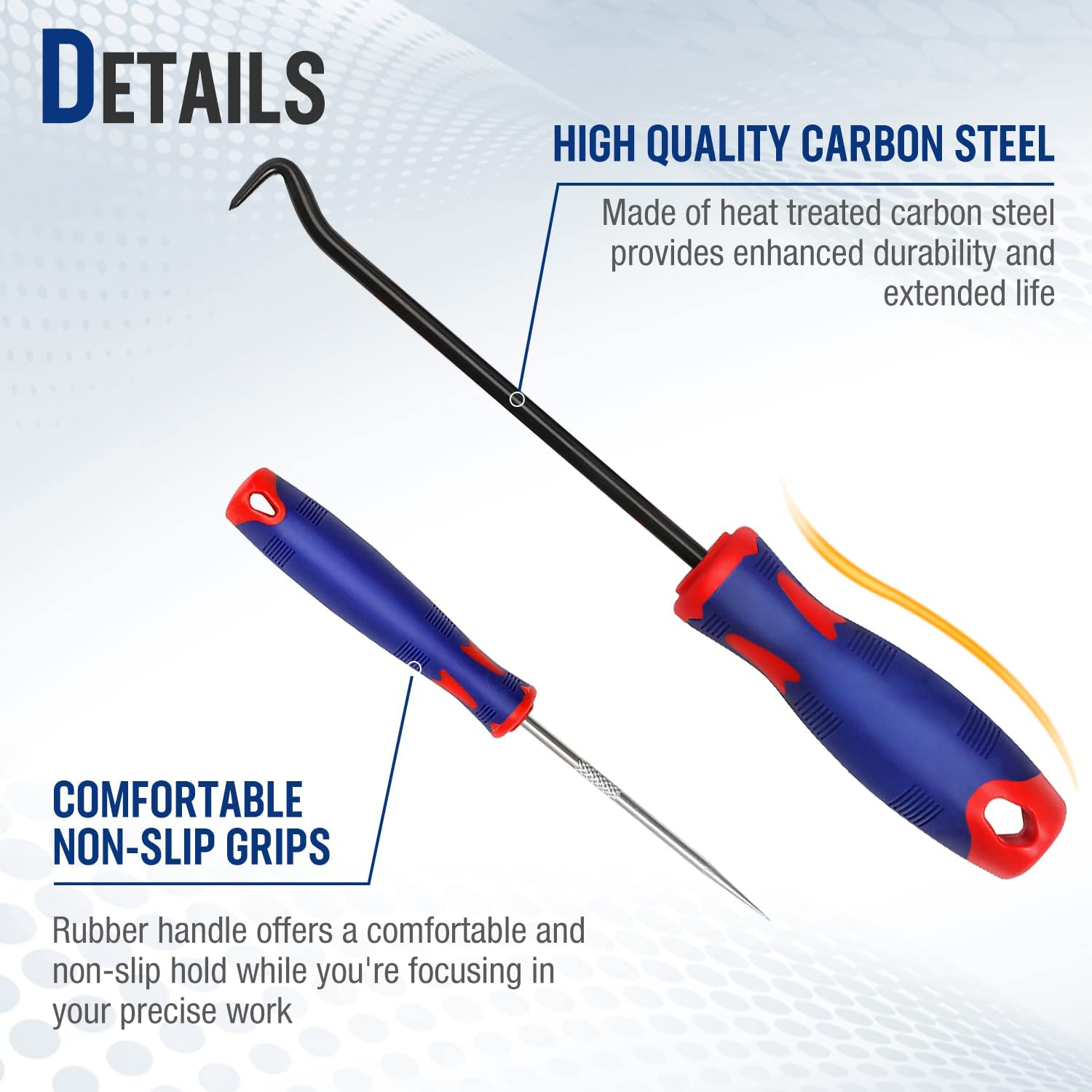 WORKPRO 9Pcs Precision Pick & Hook Set with Scraper, Automotive & Electronic Hand Tools, W000846A image number 5