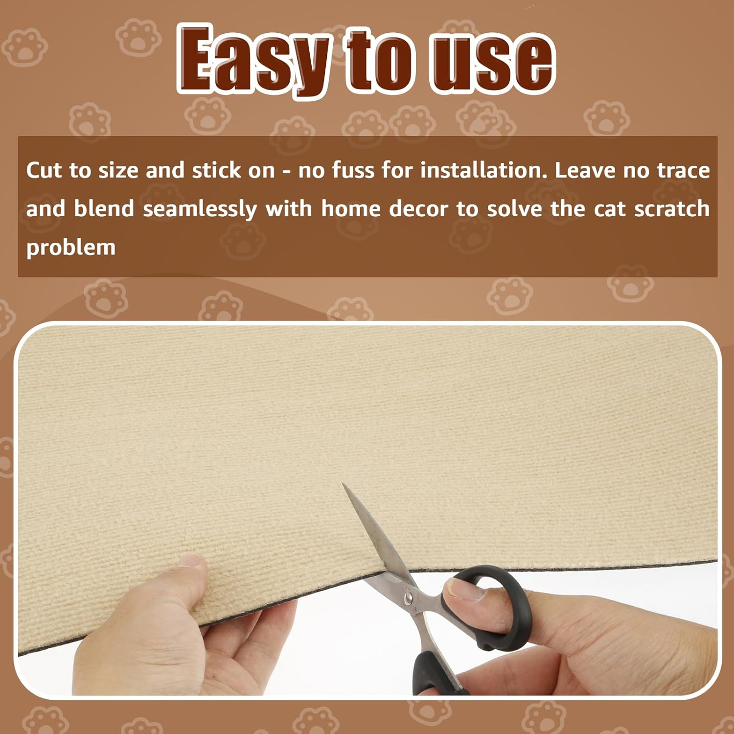 Cat Couch Protector 40 * 200 Cm Cat Scratch Protector Non Woven Fabric Cat Sofa Protector Cat Furniture Protector Furniture Protectors from Cats anti Scratch Sofa Cushion (Khaki) - Dark Gray image number 7