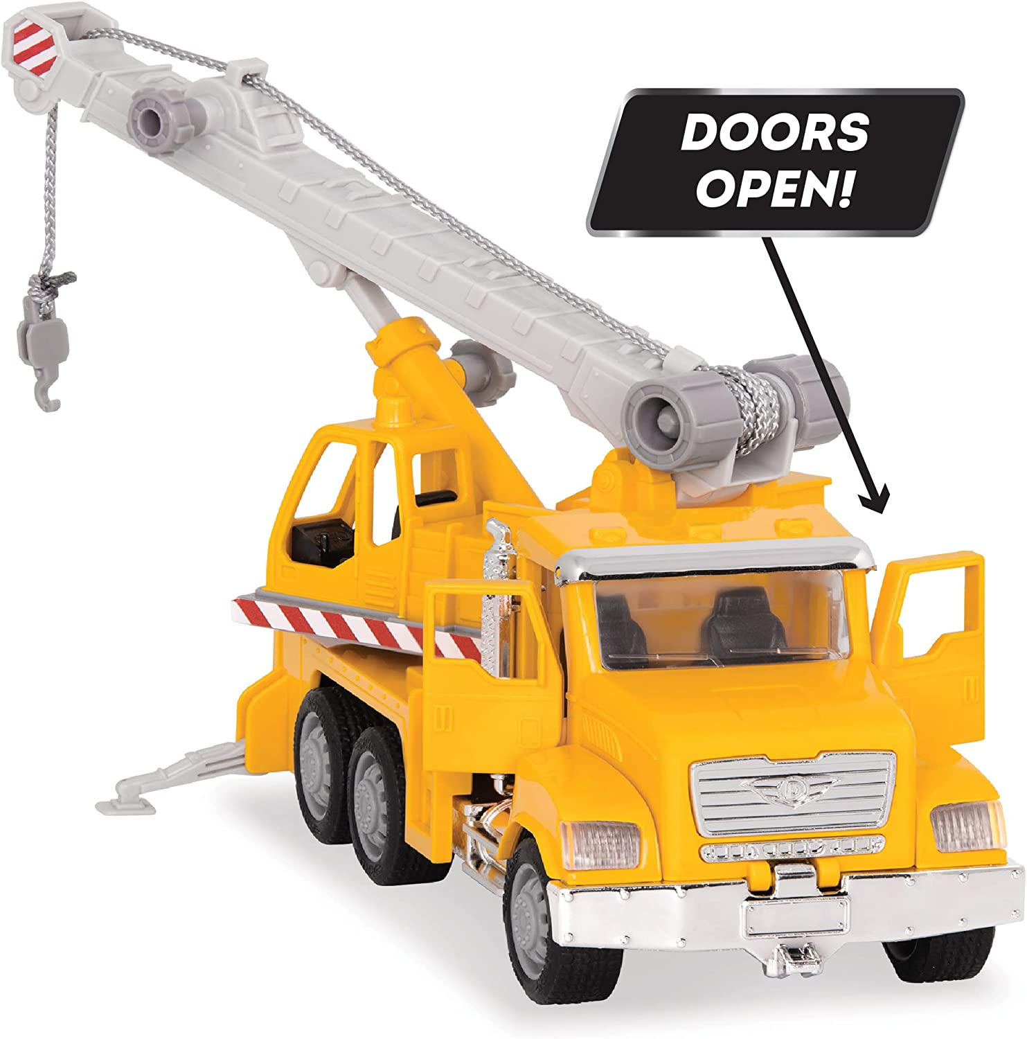 Driven by Battat &ndash; Crane Truck Toy for Kids &ndash; Construction Vehicle Toy &ndash; Movable Parts &ndash; Lights & Sounds &ndash; 3 Years + &ndash; Micro Crane Truck image number 6