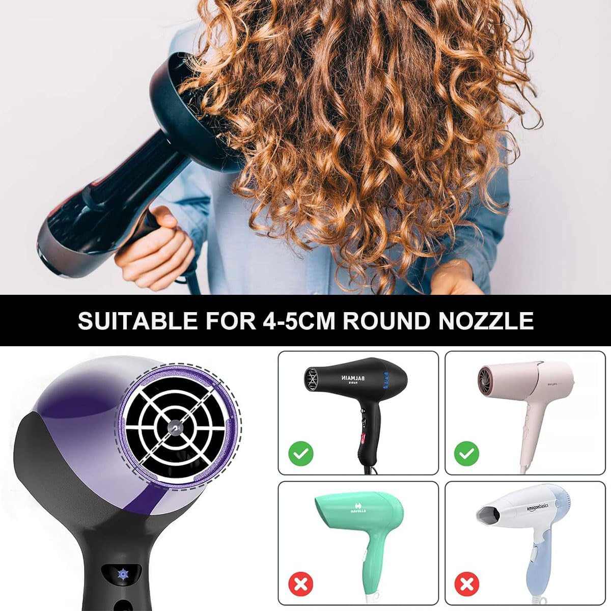 Diffuser Hair Universal, Diffuser Attachment Curls Hair, Diffuser Hair Dryer Portable, Diffuser Hair Dryer Attachment, Diffuser Attachment Silicone, Hair Dryer Diffuser, Foldable Hair Dryer Attachment image number 4