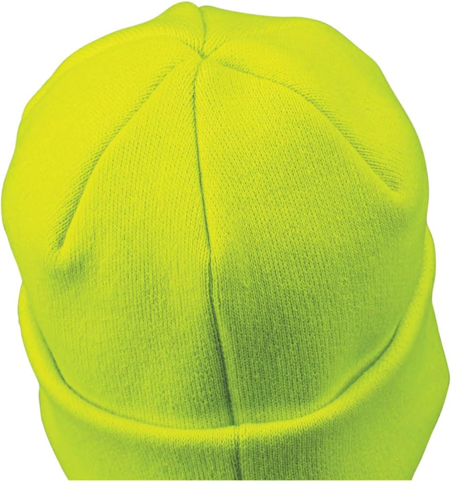 Klein Tools Heavy Knit HAT HI-VIS Yellow Patch Logo