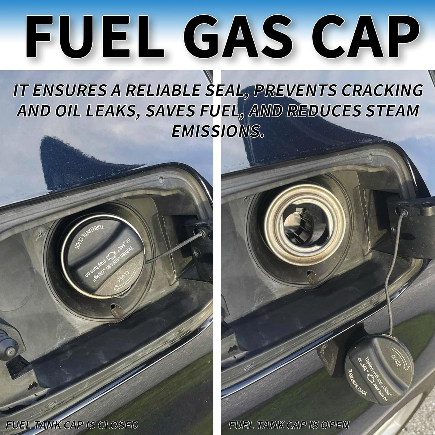 Replacement Reusable Fuel Cap for BMW E39 E46 E60 E90 E92 128I 320I 325I 328I 328Xi 330I 330Xi 335I 525I 528I 530I 535I 750I X1 X3 X5 Z4 MV 3 for Mini Cooper and Many Other Vehicles image number 3