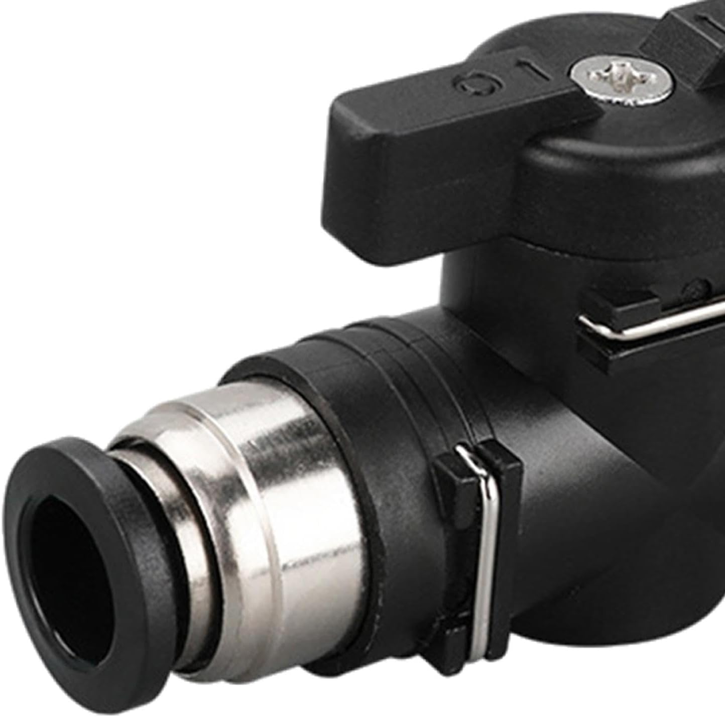 Weilaikeqi Air Fittings Straight Quick Connect Union Push to Connect Fittings Ball Valve Hose Fittings Air Flow Control Valve for Water Air Duct, BUC 8Mm image number 5