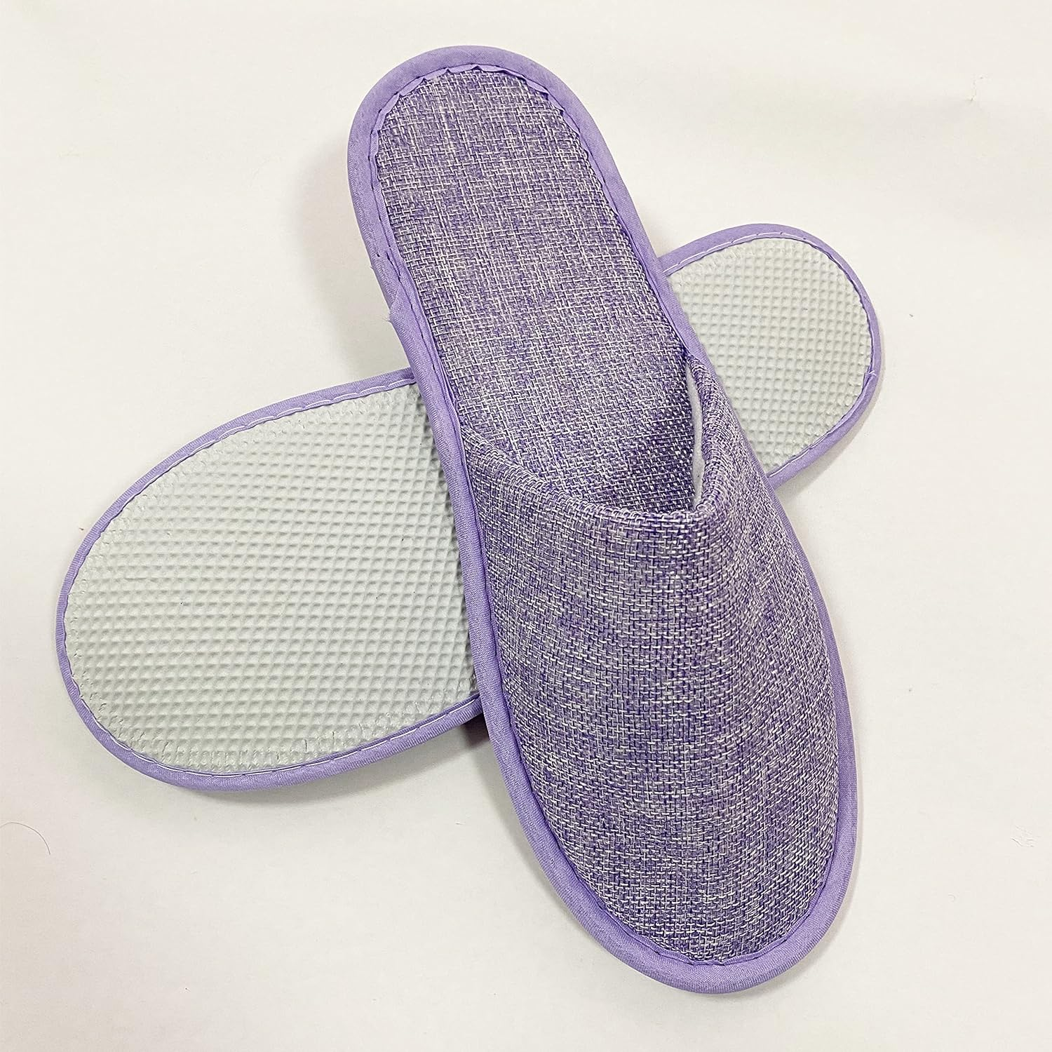 Hotel Guest Slippers Closed Toe Terry Towel Material 4 Pairs Unisex Spa Home Travel 29Cm/11"