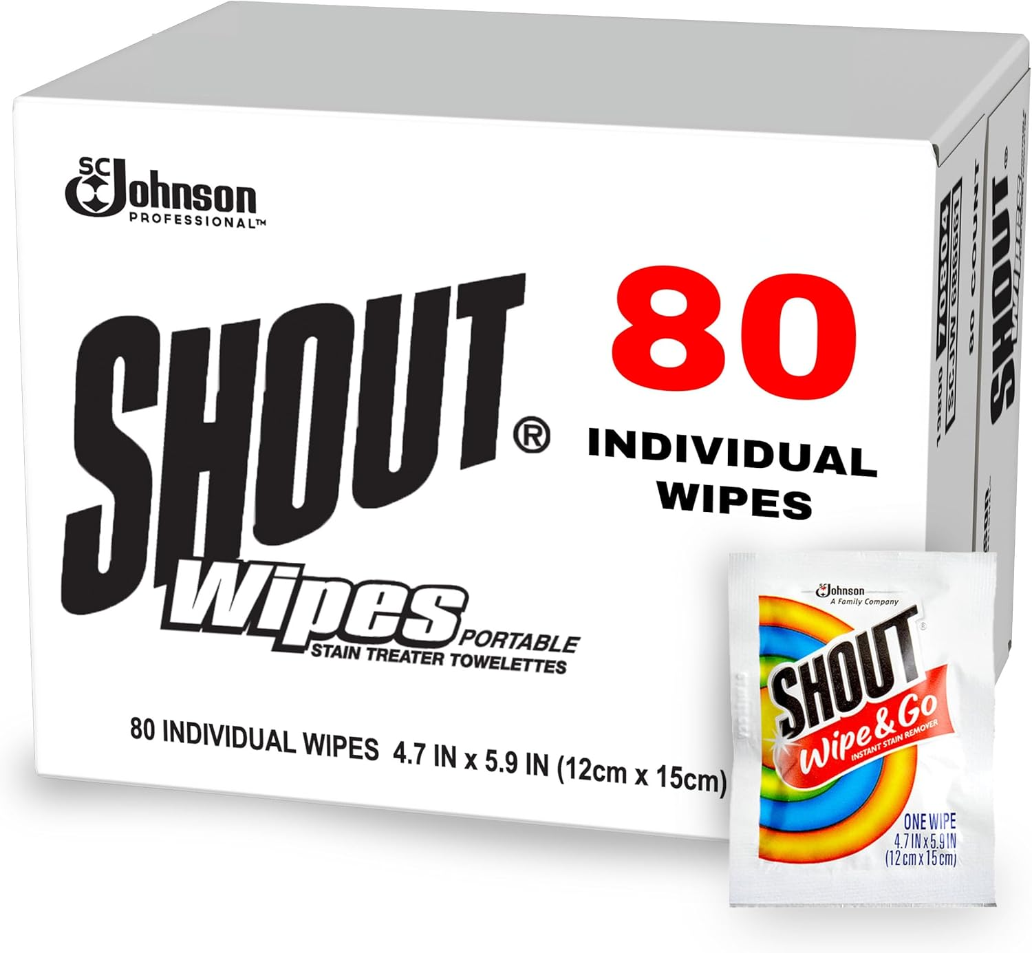 Shout Instant Stain Remover Towelette Wipes (80 Count) image number 2