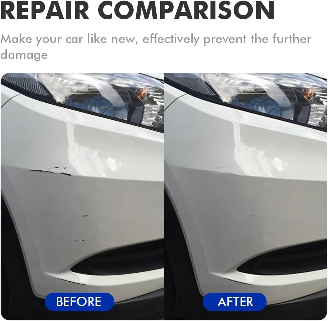 8W2 Cavalry Blue Touch up Paint for Toyota, DIY Car Paint Scratch Repair Kit, Automotive Paints, Quick & Easy Fix Scratch Repair for Rav4/Camry/Tacoma/Fj Cruiser/Tundra/4Runner - Blizzard Pearl (070) image number 6