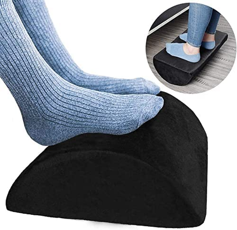 Foot Rest under Desk Footrest Memory Foam Ergonomic Non-Slip Bottom Half Moon Design Foot Stool for Computer Chair, Office Chair, Gaming Chair image number 4