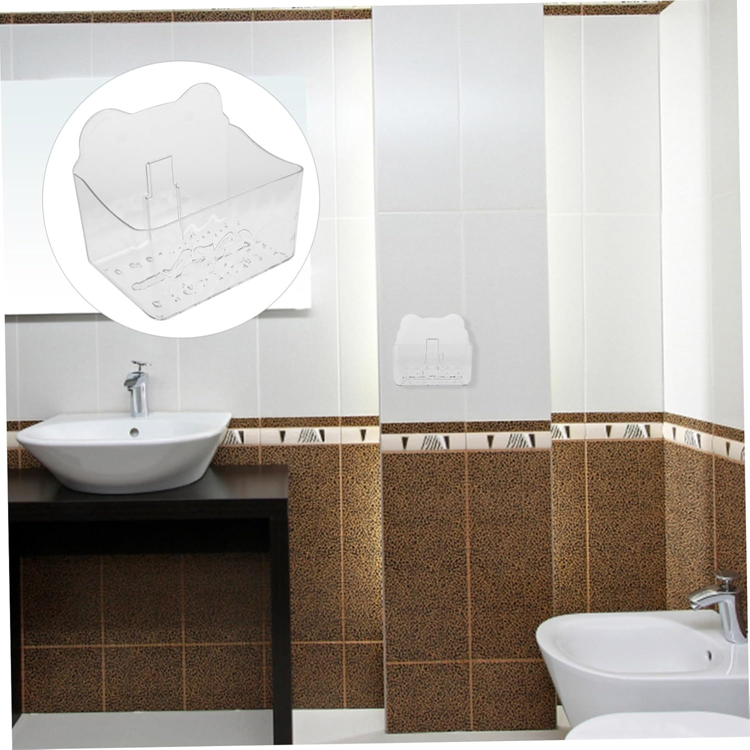 Anneome Wall Mount Tissue Box Holder Bathroom Wipes Dispenser Easy Install Kitchen Towel Storage Napkin Container image number 6