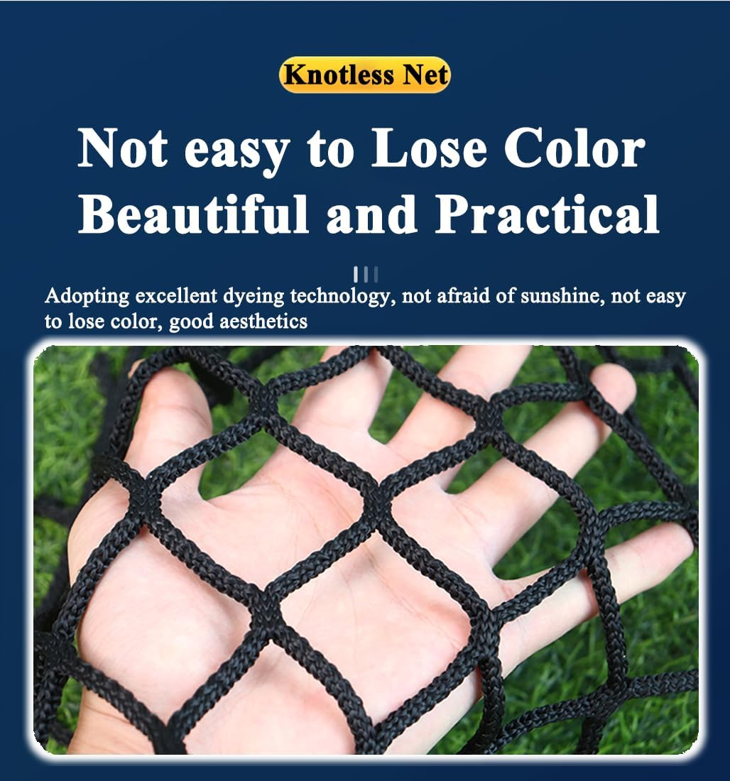 Safety Rope Net, Bunk Bed Safety Net for Children, Balcony Stair Railing Pet/Cat Net, Garden Fence Sports Net, Protective Net for Indoor and Outdoor Use (Size: 1 M X 4 M (3.3 Ft X 13.1 Ft), Colour image number 2