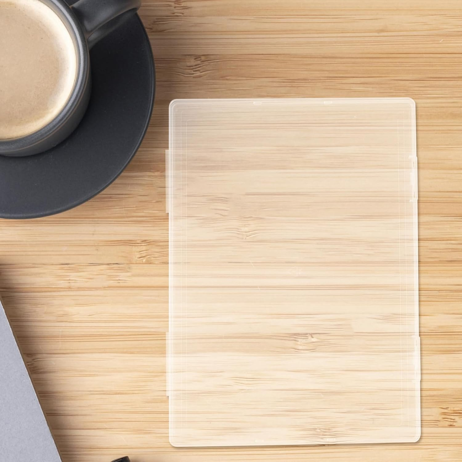 2Pcs Document Organizer Box Birth Certificate Storage File Case Portable Lid Storage Box image number 4