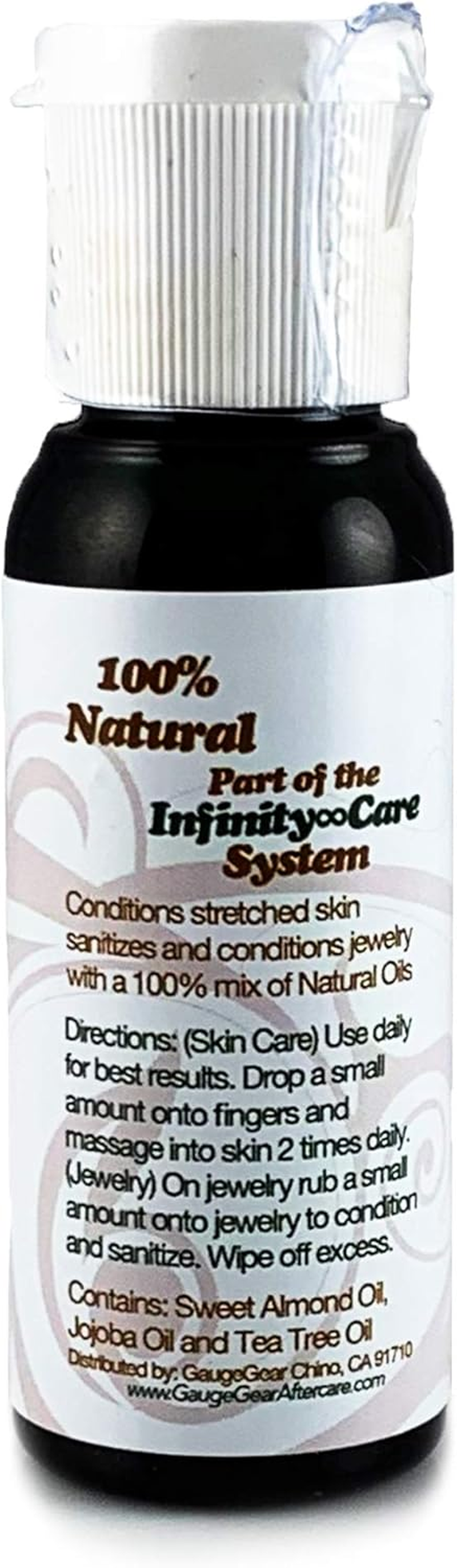 Gauge Gear the Blend - 1 Oz | Daily Oil Conditioning Mix | One Ounce 100% All Natural Therapeutic Grade Essential and Carrier Oils | Piercing Aftercare W/Jojoba | Used for Plugs, Tapers, Expanders, 1 Fl Oz (Pack of 1)