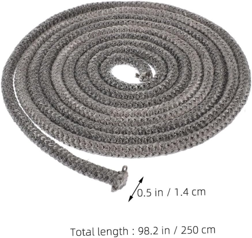PLAFOPE 5M Wood Stove Gasket Rope 14Mm Fiberglass Fire Resistant Seal for Wood Burning Stove Door Insert and Fireplace Flue Sealant
