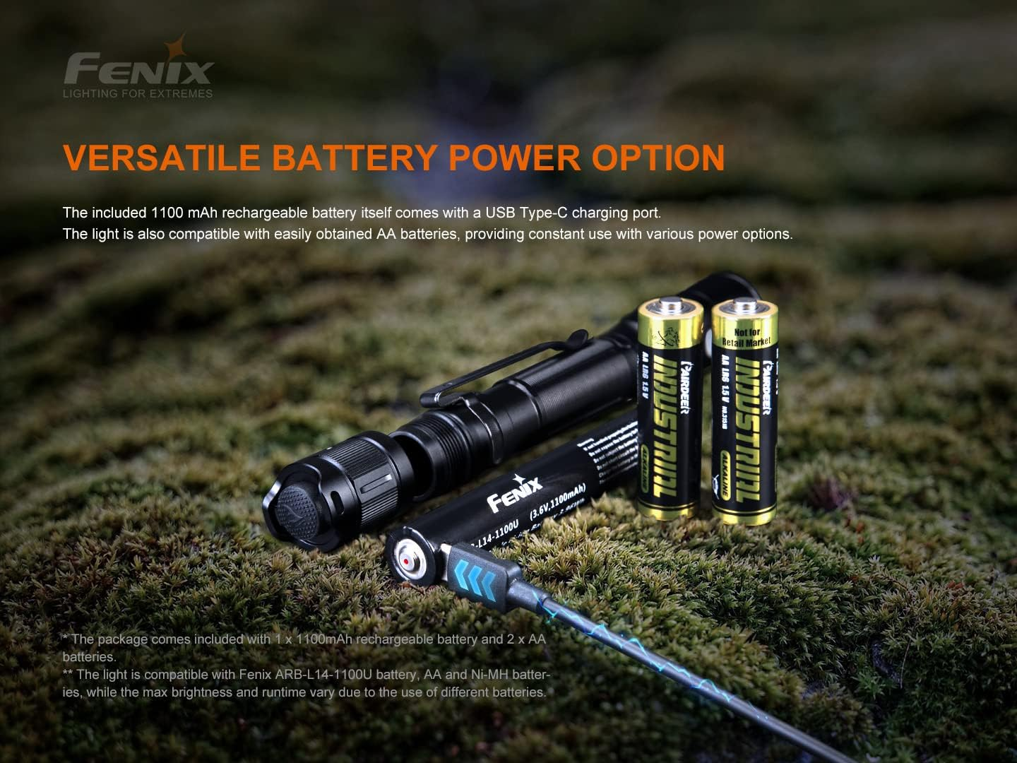 Fenix LD22 V2.0 Rechargeable Flashlight - 800 Lumens Super Bright Flash Light - 5 Brightness Levels IPX7 Waterproof Led Flashlight - Rechargeable Flashlights for Camping, Hiking, Outdoor - Black image number 4