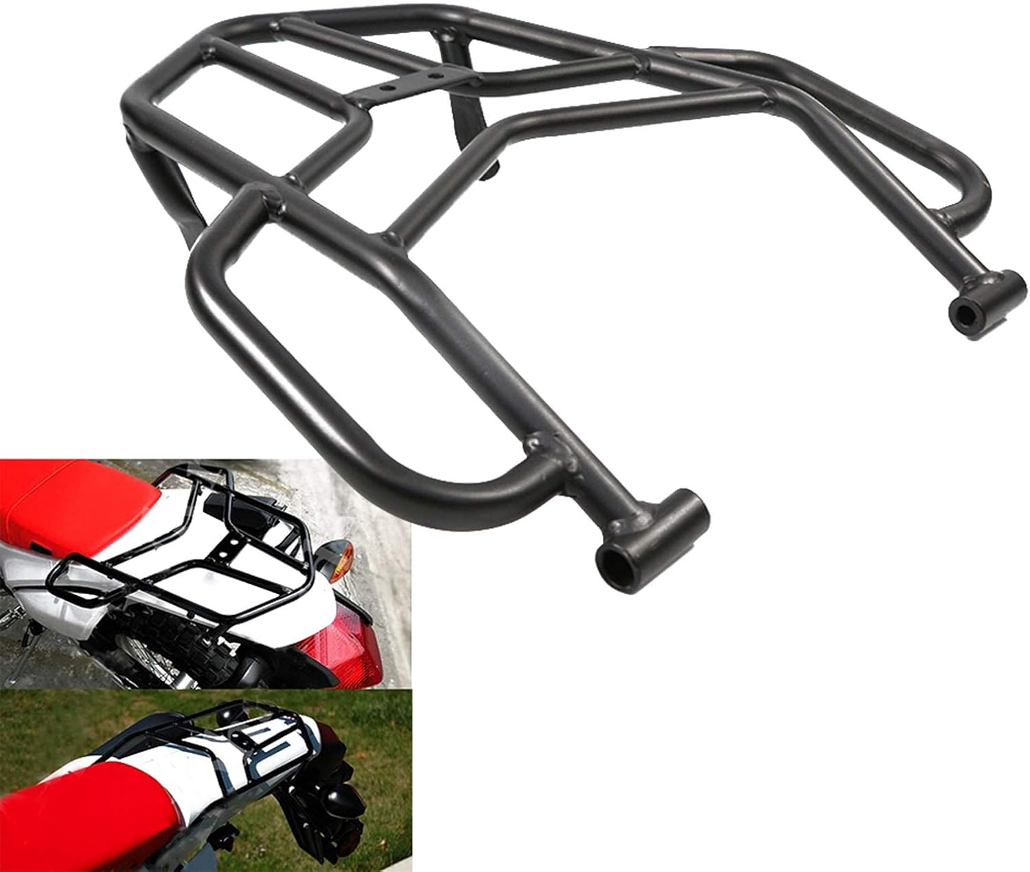 COPART Motorcycle Rear Luggage Rack with Hand Grip Rail Bar for Honda CRF250L CRF250M CRF250 Rally 2012-2019 (Black) image number 2