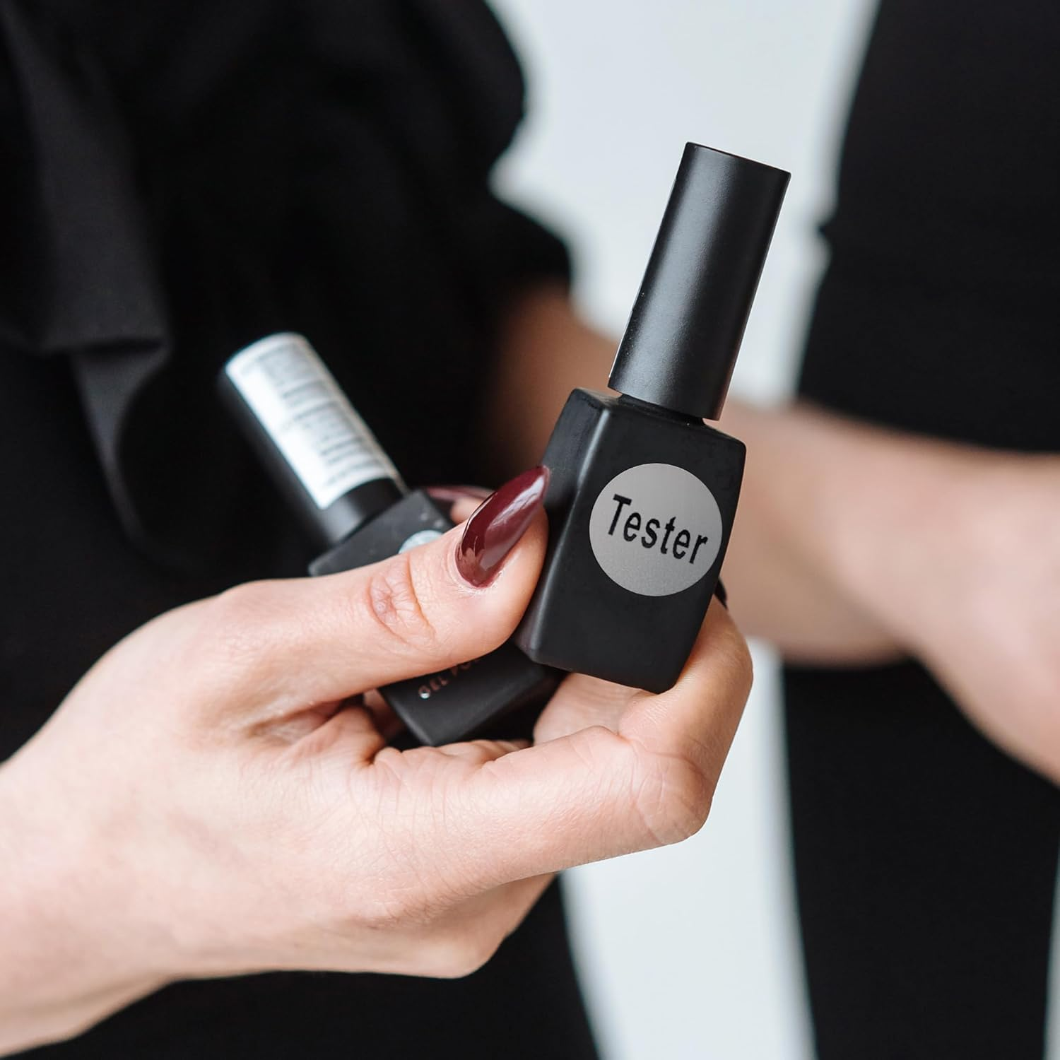 Hybsk 20Mm round Silver Cosmetic Tester Labels Total 500 Adhesive Labels per Roll (Silver) image number 2