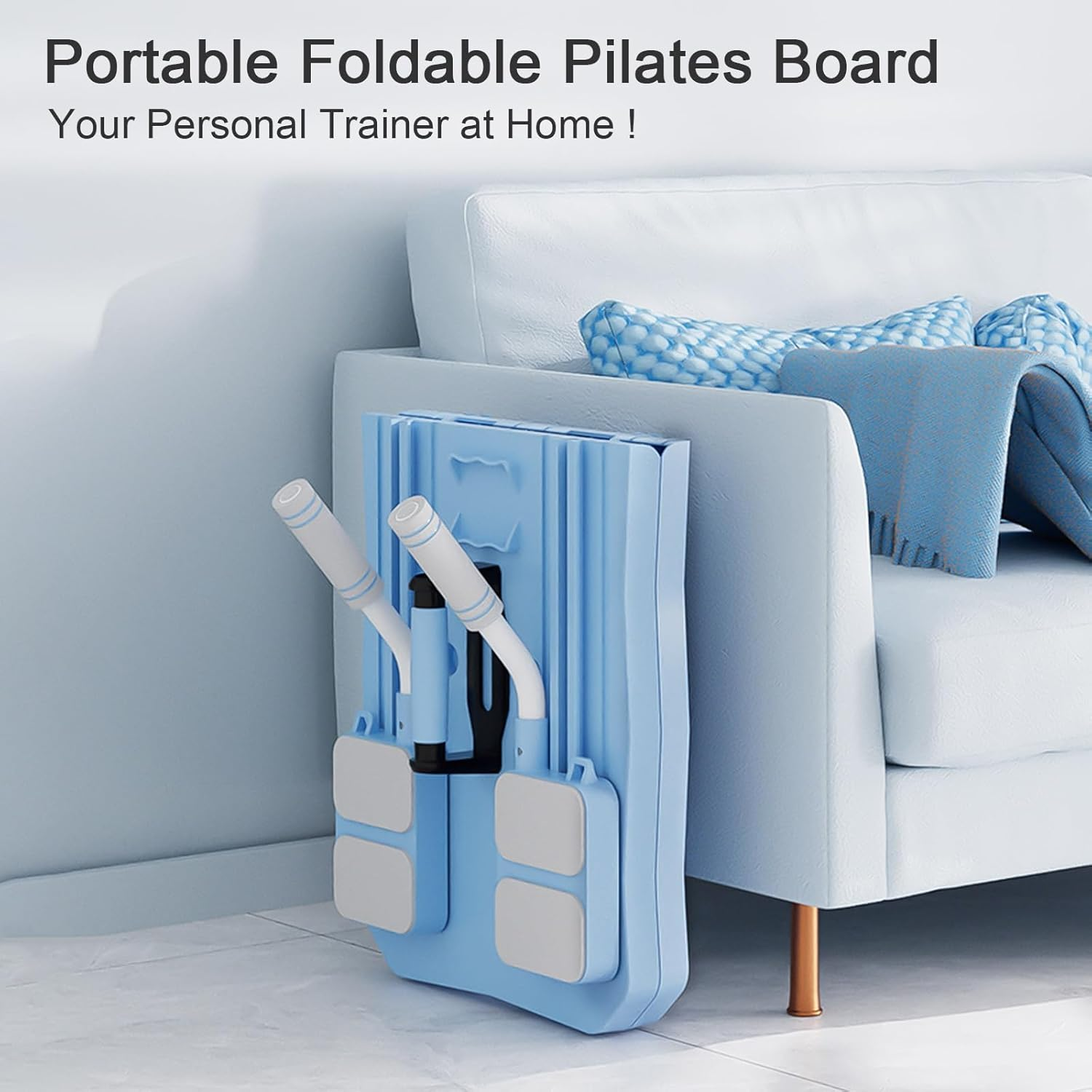 Pilates Board, Pilates Reformer Set, 5 in 1 Pilates Sliding Board for Home, Multi-Functional Foldable Pilates Reformer Board, Automatic Rebound Pilates Equipment for Adults, Men, Women image number 3