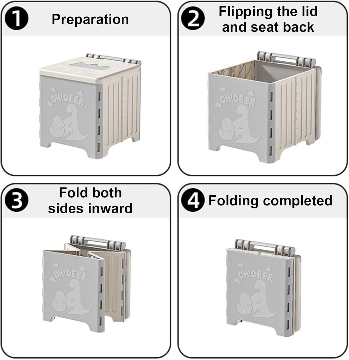 Portable Toilet for Camping,Foldable Outdoor Toilet for Camping | Outdoor Gear Potty Training Seat for Travel RV Beach Fishing Car Hiking Toddler Elderly Men Women image number 2