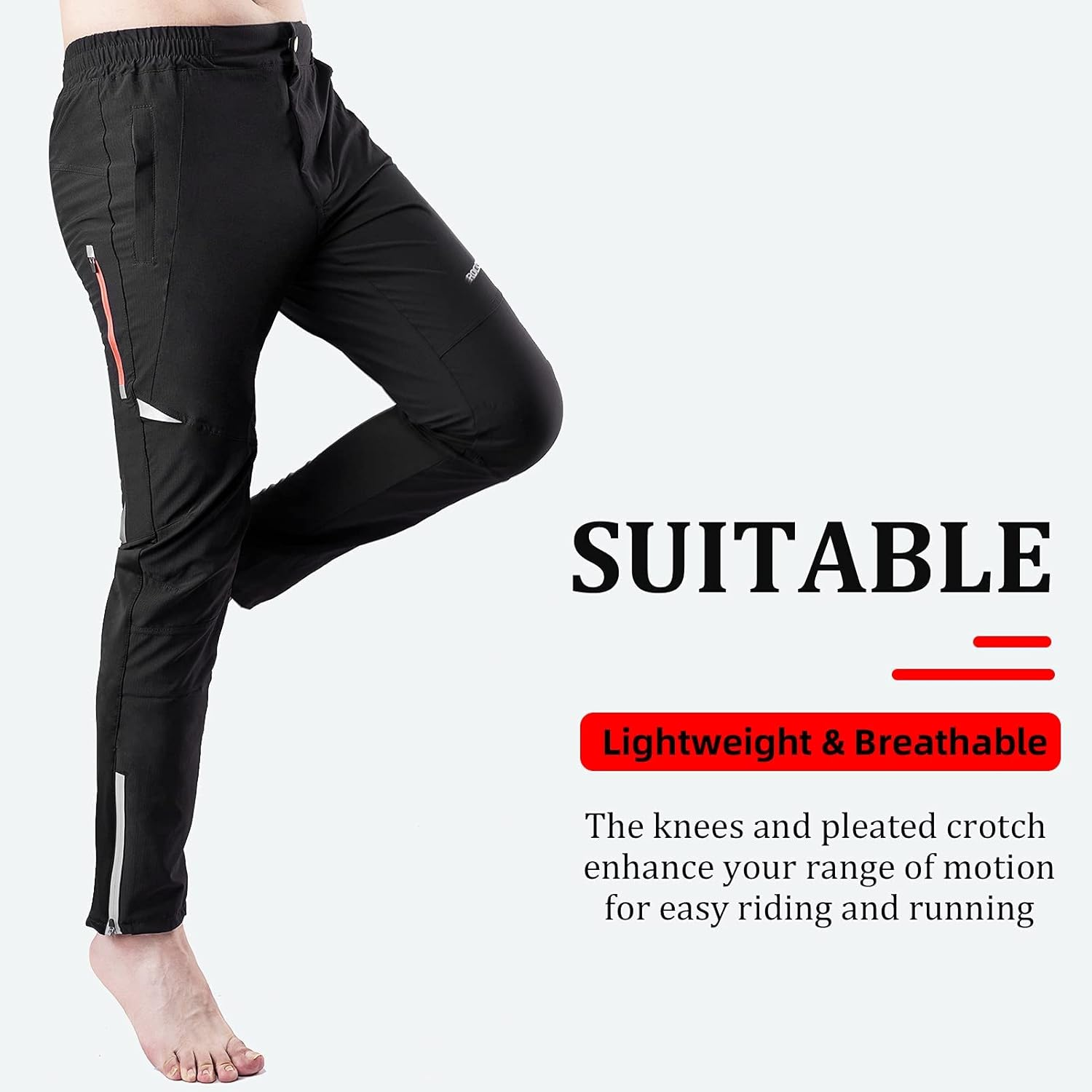 ROCKBROS Mens Cycling Bike Pants Quick-Dry Outdoor Mountain Running Hiking Gear