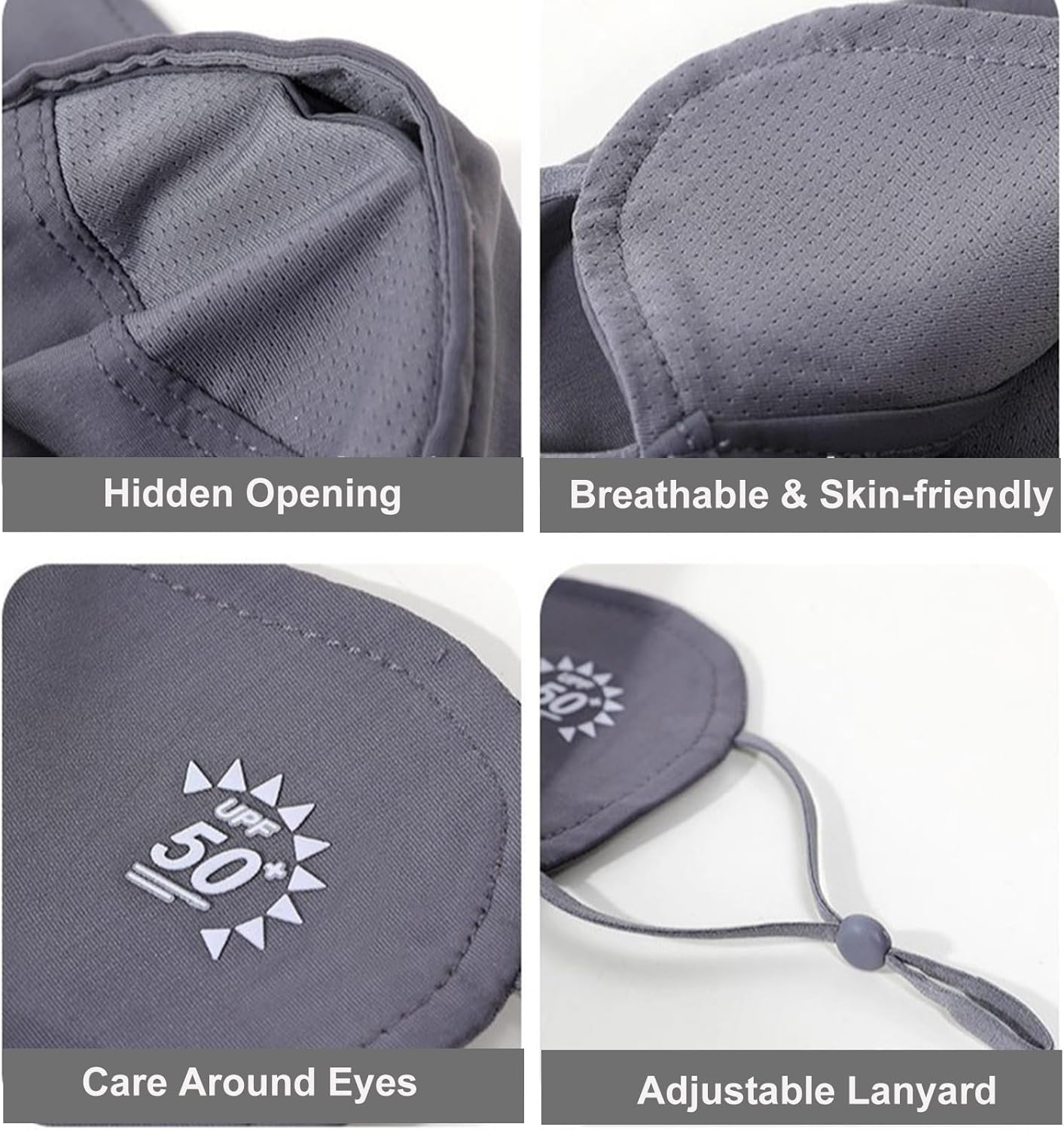 2Pcs UV Face Mask, Sun Masks for Women, Cooling Breathable Face Cover for Outdoors, Washable Reusable image number 4