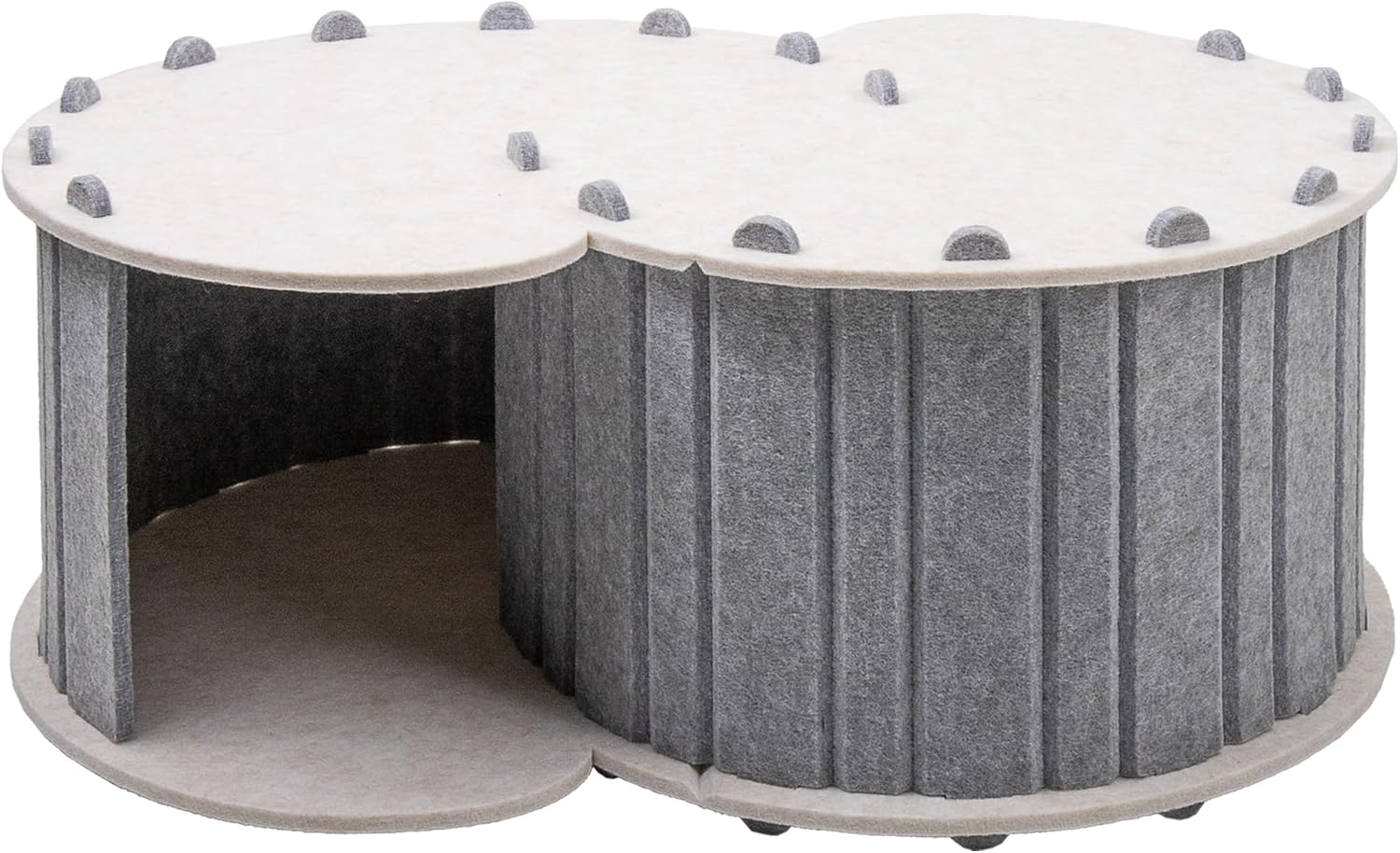 MSBC Cat Claw Sharpener, Felt House for Dogs, All Seasons, Flocked Labyrinth, CC Tunnel, Assembleable, Cute, Lightweight, Durable, Convenient Storage, Size 23.2 X 15.7 X 9.8 Inches (59 X 40 X 25 Cm