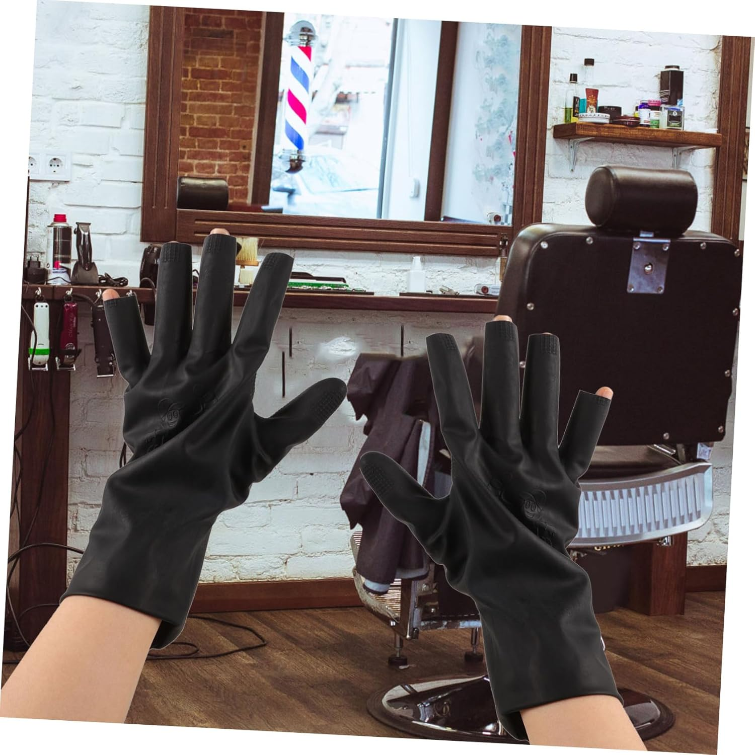Gogogmee Hair Dyeing Gloves Salon Rubber Gloves Comfort Fit for Hair Wash Accessories