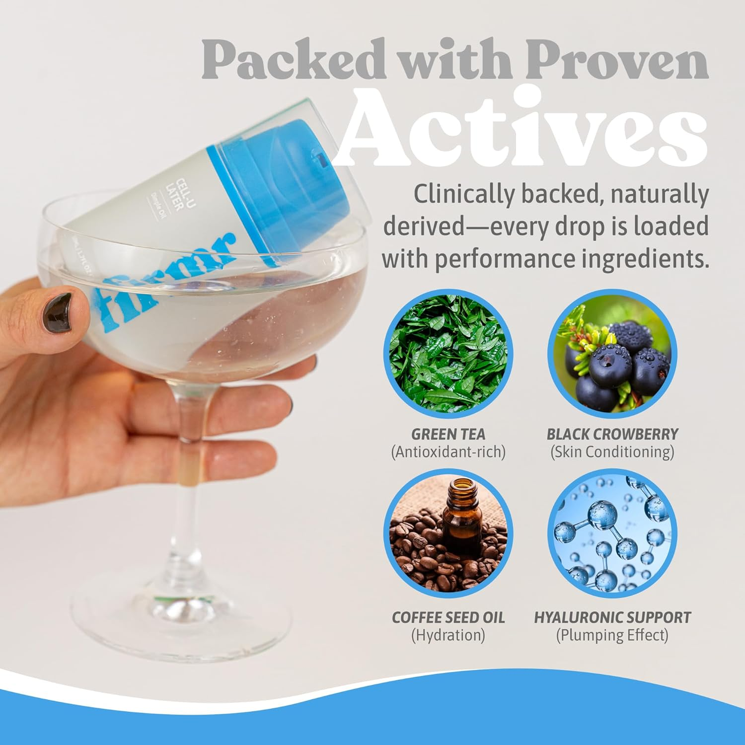 Firmr Cell-U Later Cellulite Toning Serum - Tightening, Smoothing, Firming Solution - Supports Natural Collagen & Hyaluronic Acid Production - Suitable for All Skin Types - Coffee Scent - 1.7 Fl.Oz