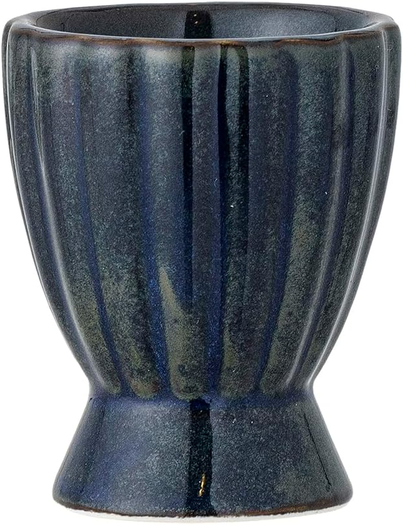 Bloomingville Latina Egg Cup, Blue, Stoneware, D 4.5 X H 6 Cm, 28 Ml