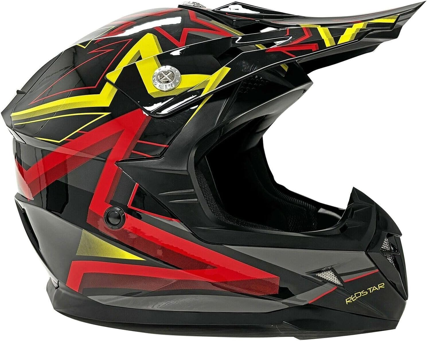 Red Graffiti MX off Road Motocross Motorcycle Adult Helmet ECE22.05 Australia Approved Standard - X-Large image number 4