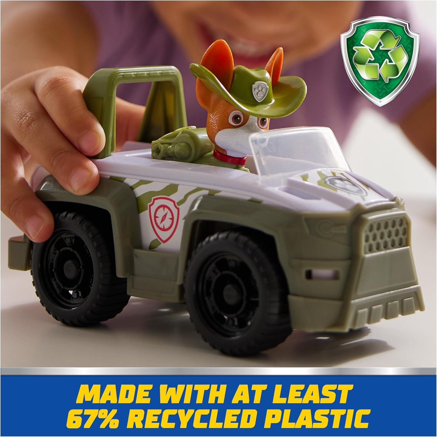 PAW Patrol, Tracker&rsquo;S Jungle Rescue Vehicle, Toy Truck with Collectible Action Figure, Sustainably Minded Kids Toys for Boys & Girls Ages 3 and Up image number 2