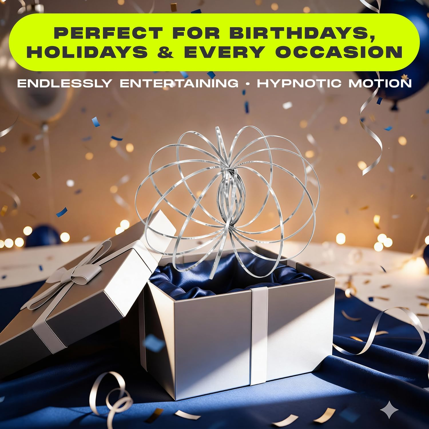 Glofx Flow Ring - Magic Kinetic Slinky Spring Interactive Toy image number 1