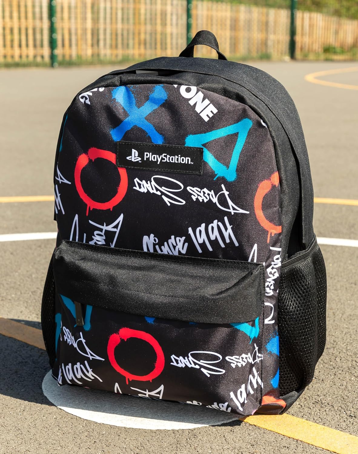 Playstation Unisex Kids Backpack Black | Zipper Design - Multiple Compartments - Durable Back to School Material for Carrying Books | Logo image number 4