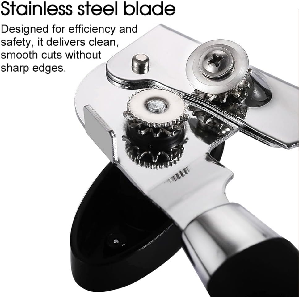 Tootoo Stainless Steel Can Opener with PP Handle - Smooth Edge Cutting, Rust-Resistant & Multi-Functional with Built-In Bottle Opener 5X7Cm (2) image number 3