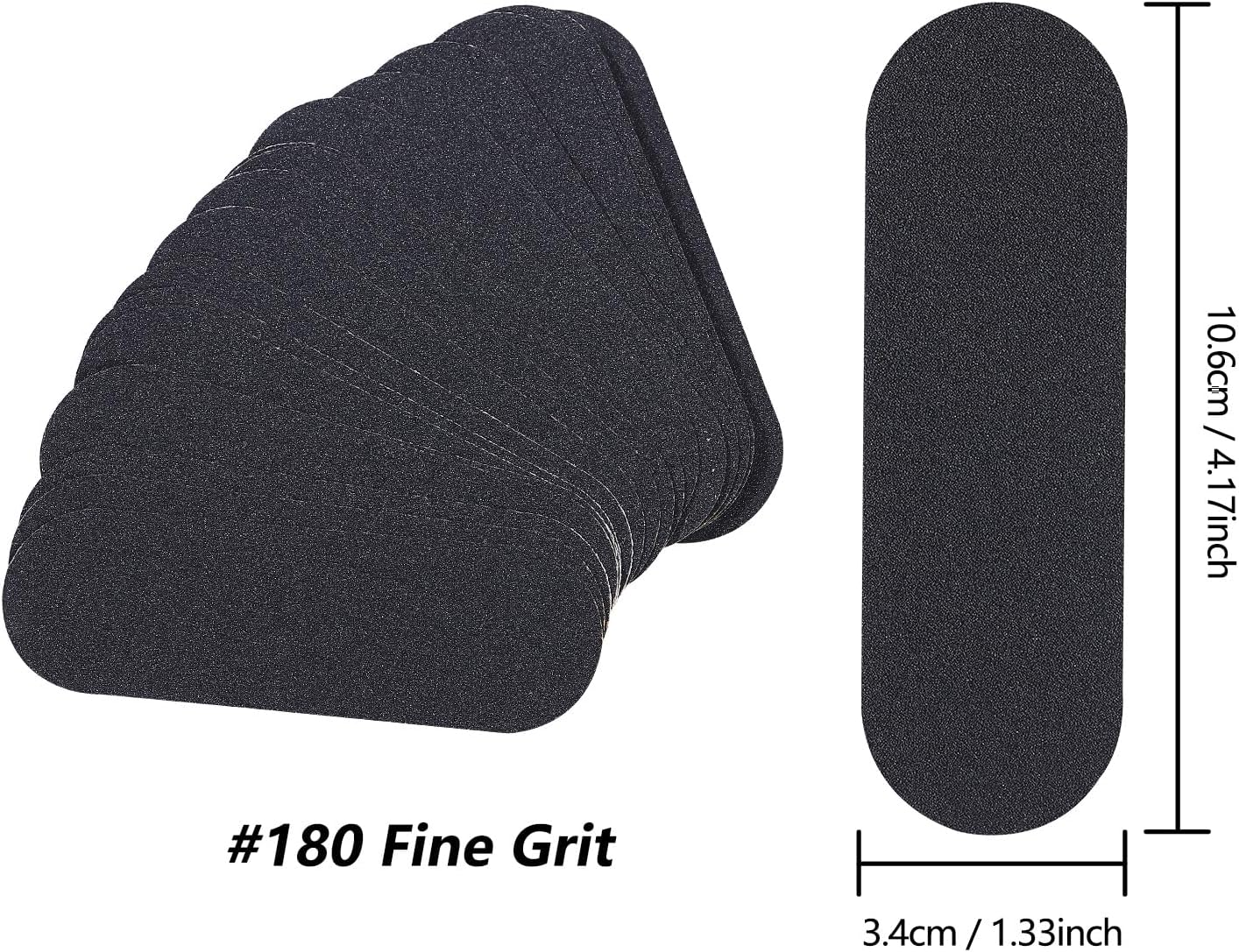 BNG Foot File Set, 40 Pieces Replacement Sandpaper Refill Pads, Pedicure Tool for Stainless Steel Foot Rasp, Hard, Cracked Heel, Dead Skin, Cuticle, Callus Remover, #180