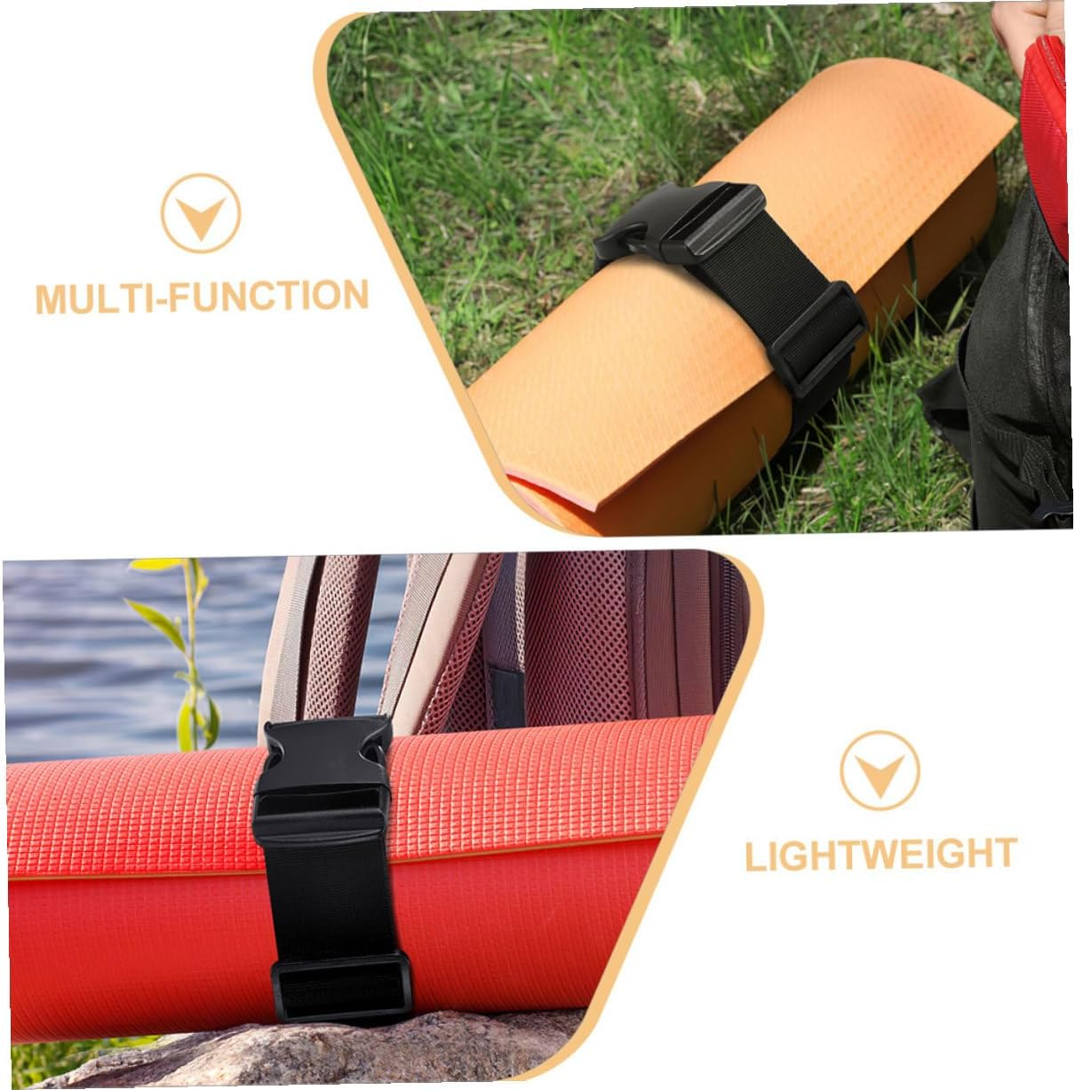 BESPORTBLE 2Pcs Adjustable Nylon Luggage Buckle Strap Wide Long with Snap Clasp for Travel Suitcase Backpack Fixing and Outdoor Bag Securing