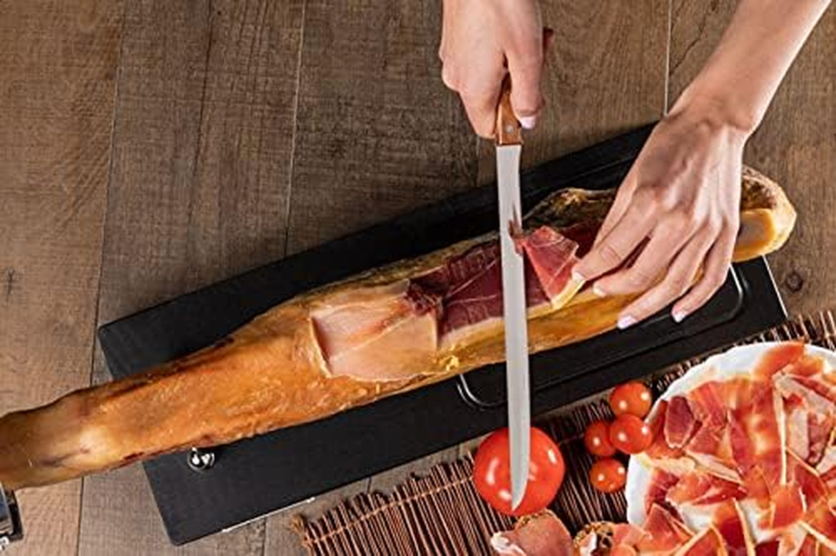Arcos Carving Knife 10 Inch Stainless Steel. Sharp Ham Slicer Knife to Cut Ham and Meat, Perfect for Precise Ham Cutting. Compressed Wood Handle and 250Mm Blade. Series Latina. Color Brown image number 2
