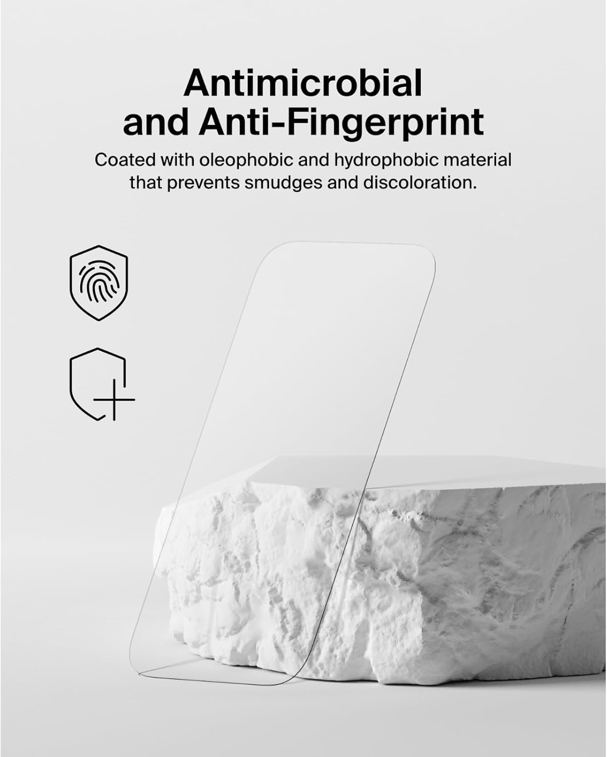 Belkin Screenforce Temperedglass Treated Screen Protector for Iphone 15 plus and 14 Pro Max- Slim & Scratch-Resistant - Includes Easy Align Tray for Bubble Free Application image number 2