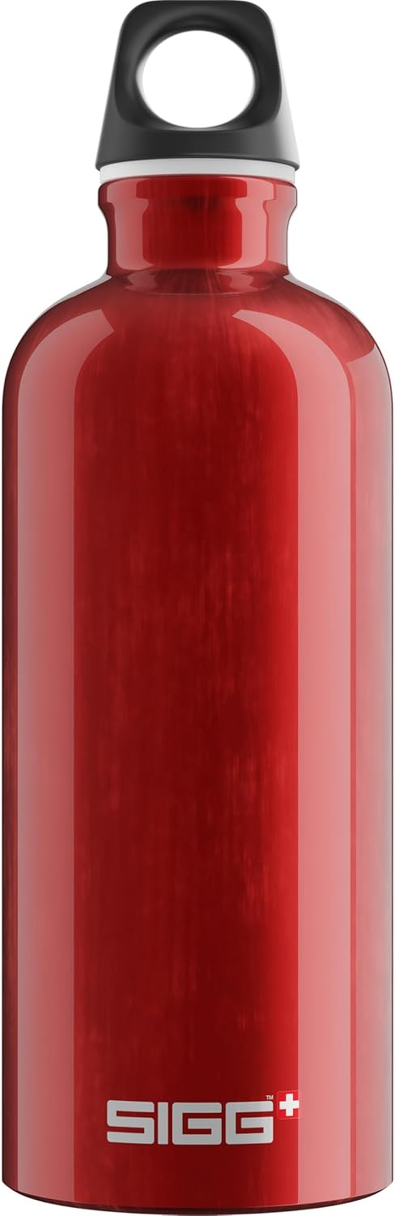 SIGG Aluminum Traveller Water Bottle (1.0 L), Black, Lightweight Reusable Water Bottles, Easy-Carry Leak Proof Water Bottle, Travel Bottles for on the Go, Bpa-Free