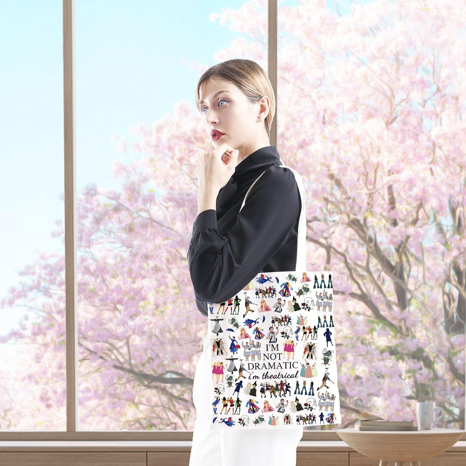 GJTIM Broadway Musical Gift Theatre Bag I'M Not Dramatic I'M Theatrical Musical Theatre Gift West End Broadway Zipper Pouch image number 5