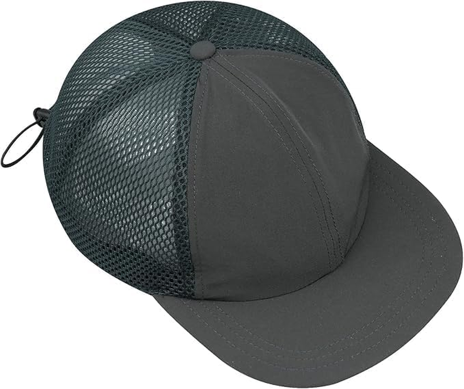 Lightweight Baseball Cap Mesh Back Breathable Flat Bill Trucker Cap Cooling Sport Caps Soft Top Running Hat Snapback image number 2