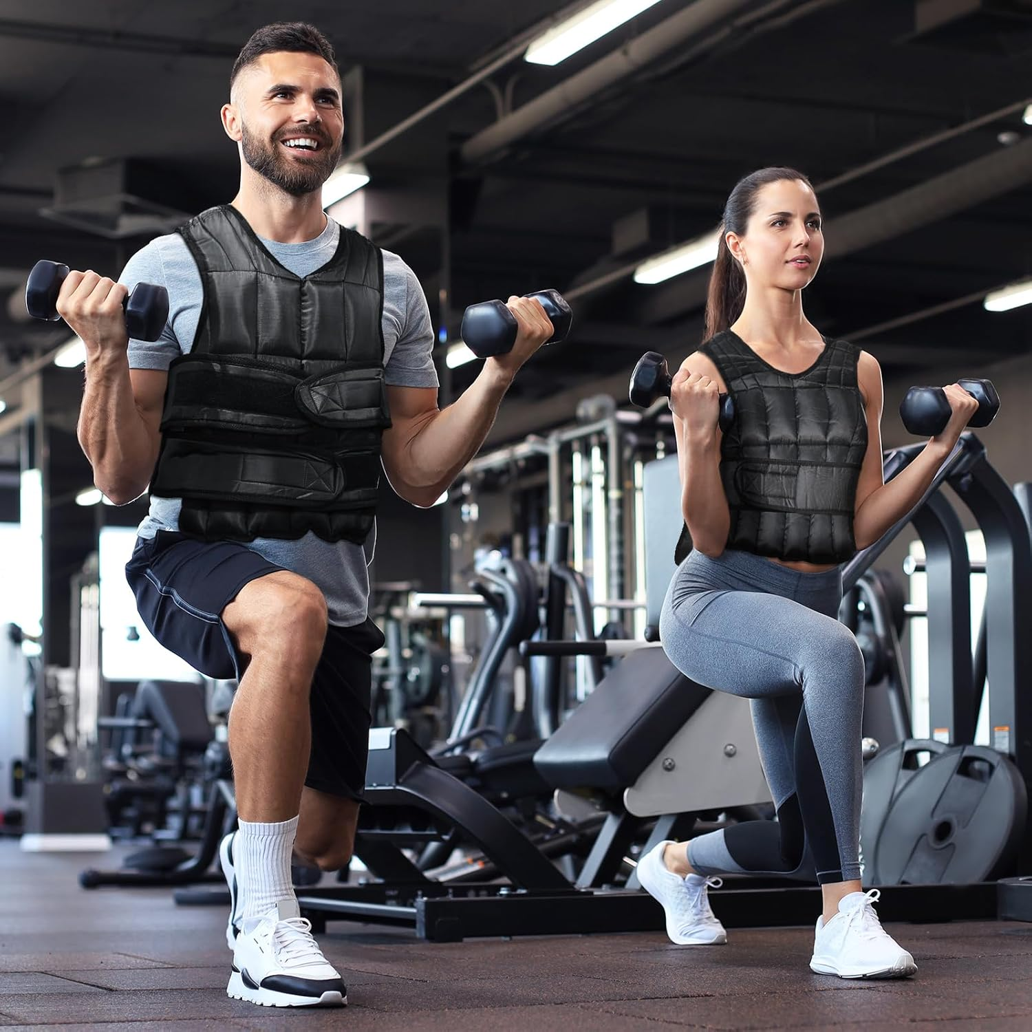 Professional Weighted Vest with 38 Weight Packs - Adjustable Weight Jacket for Men & Women,10Kg/15Kg/20Kg Exercise Vest Ideal for Strength Training, Marathon Running, Jogging, Home Fitness & Cardio - 15Kg-Black image number 6