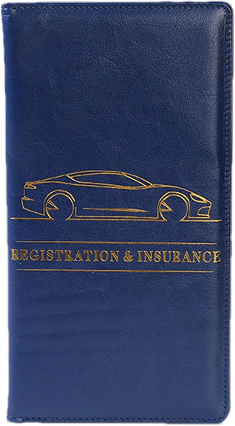 Car Registration and Insurance Holder, Driver'S License Holder Wallet, Car Registration PU Bag Holder - Car License for Motorcycles, Trucks, Boats, Buses