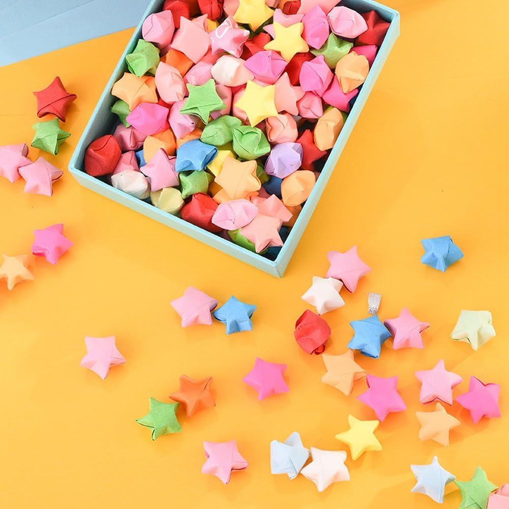 1000 Sheets Star Origami Paper Craft Assortment Color Star Strip Paper Folding Origami Lucky Star Strip Paper Handmade Origami Paper image number 2